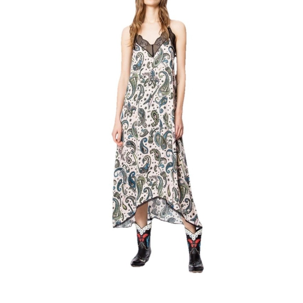 Zadig & Voltaire Risty Paisley Lace Maxi Dress M